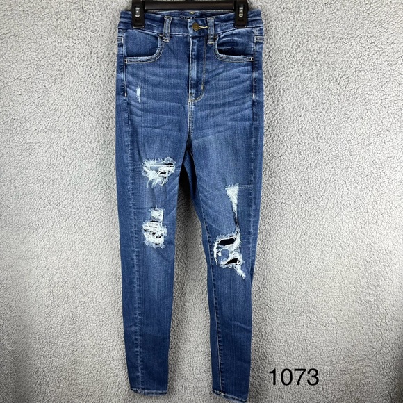 American Eagle Outfitters Denim - American Eagle Next Level Stretch Curvy Super Hi-rise Distressed Jeggings Size 2